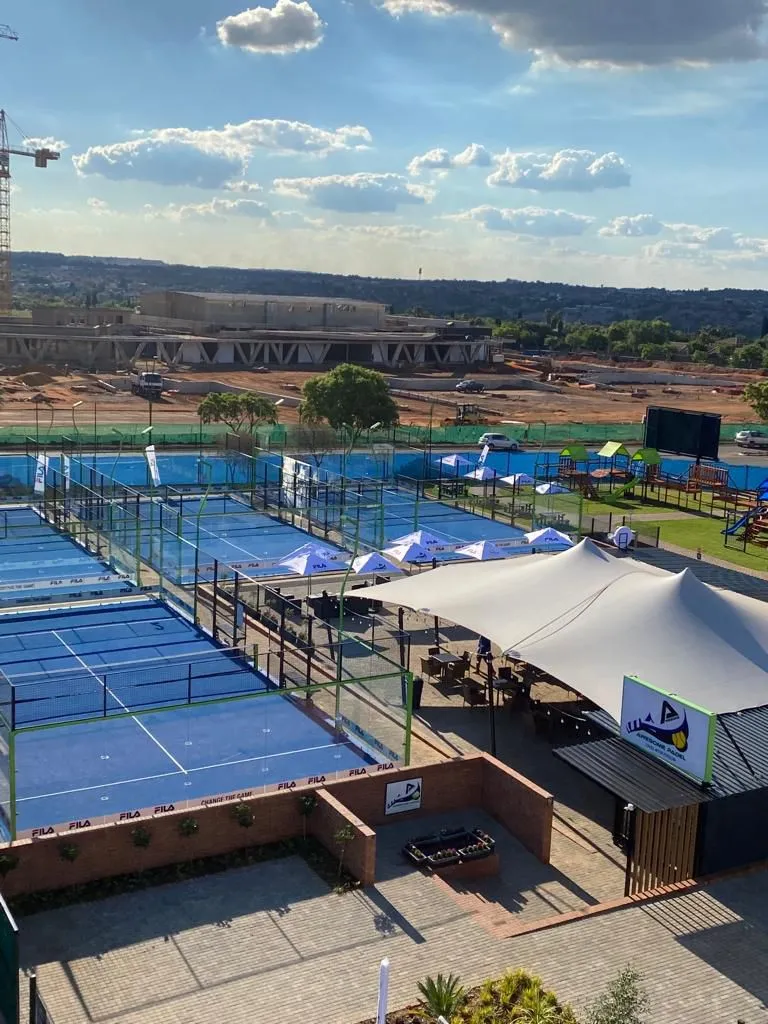 Awesome Padel panoramic courts aerial view